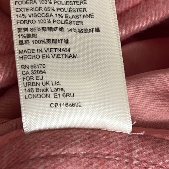 Free People Hannah Slouchy Oversized Pink Blazer Coat Size Small - Picture 7 of 16